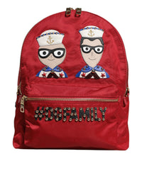Dolce & Gabbana Dolce & Gabbana Red #DGFAMILY VULCANO Embellishment Backpack Women's Bag