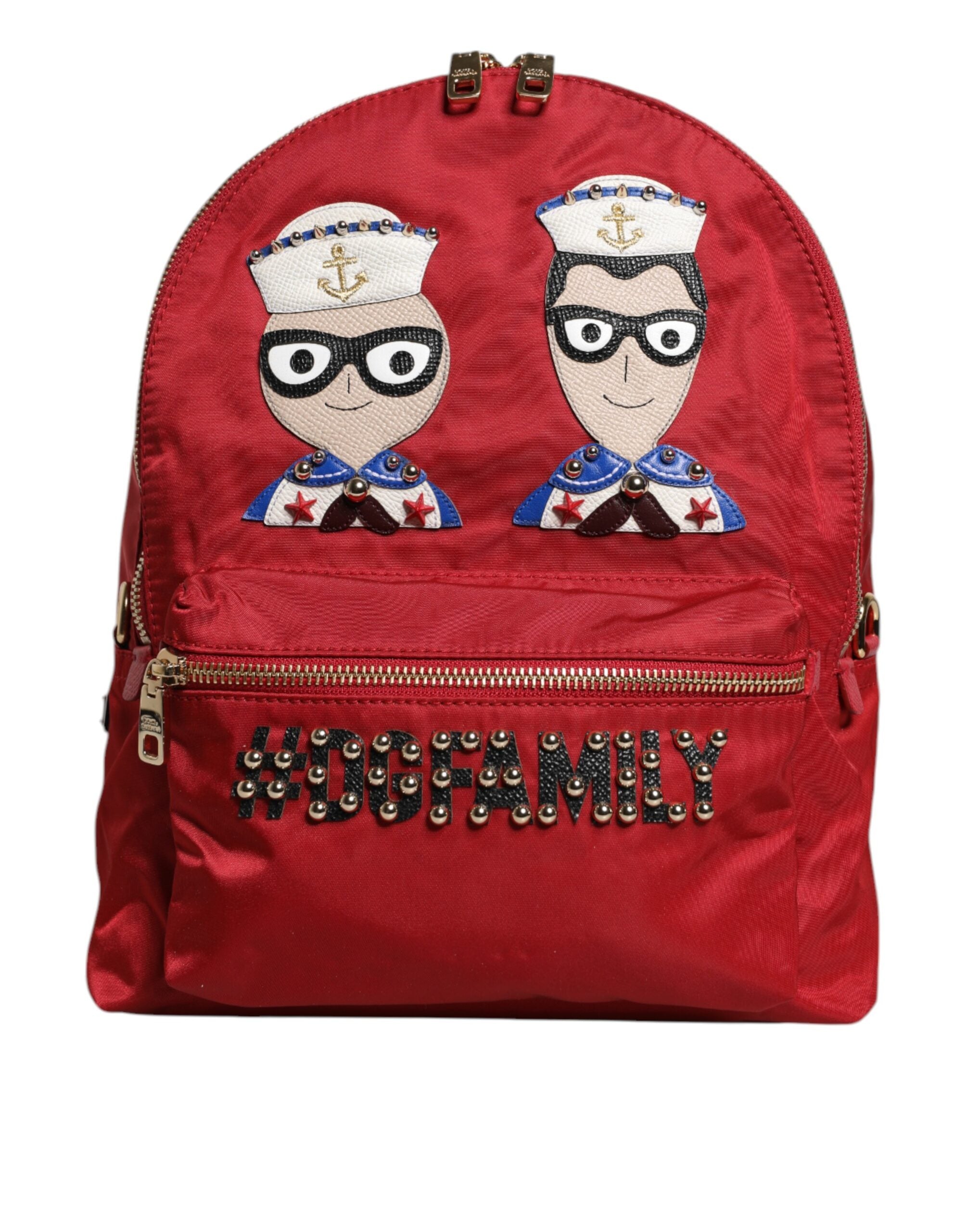 Dolce & Gabbana Dolce & Gabbana Red #DGFAMILY VULCANO Embellishment Backpack Women's Bag