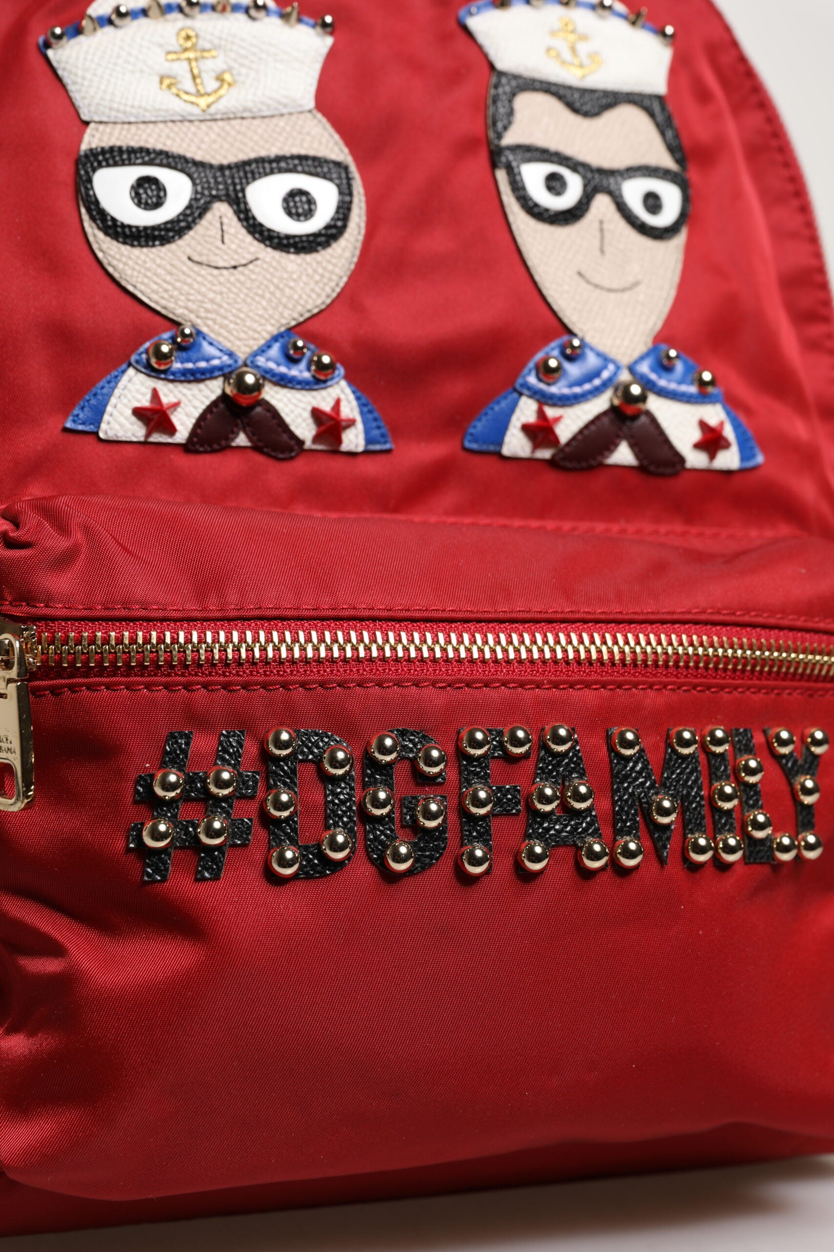 Dolce & Gabbana Dolce & Gabbana Red #DGFAMILY VULCANO Embellishment Backpack Women's Bag
