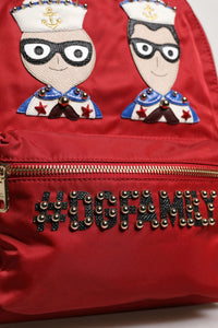 Dolce & Gabbana Dolce & Gabbana Red #DGFAMILY VULCANO Embellishment Backpack Women's Bag