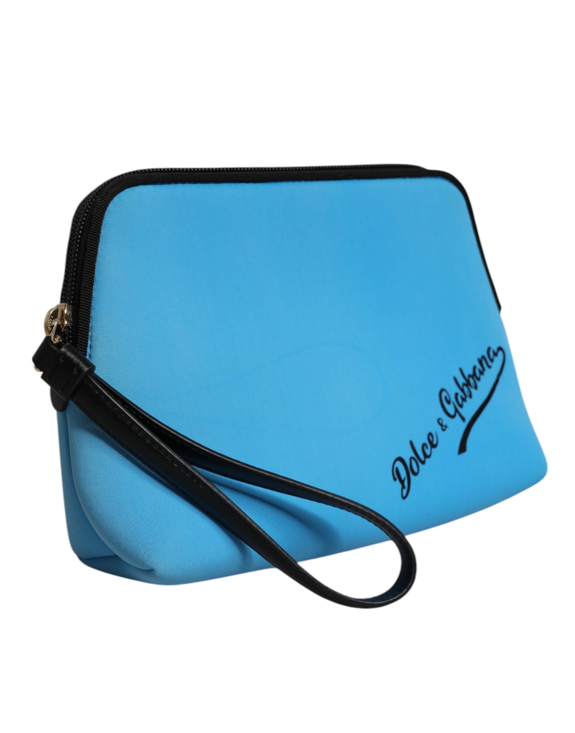 Dolce & Gabbana Blue DG Logo Print Clutch Zip Borse Pouch Women's Bag (Pre-Loved)