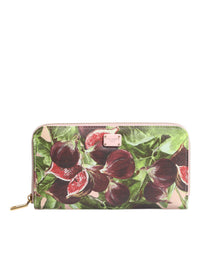 Dolce & Gabbana Dolce & Gabbana Multicolor Fig Fruit Dauphine Leather Zip Around Continental Women's Wallet