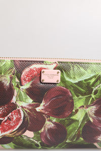 Dolce & Gabbana Dolce & Gabbana Multicolor Fig Fruit Dauphine Leather Zip Around Continental Women's Wallet