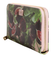 Dolce & Gabbana Dolce & Gabbana Multicolor Fig Fruit Dauphine Leather Zip Around Continental Women's Wallet