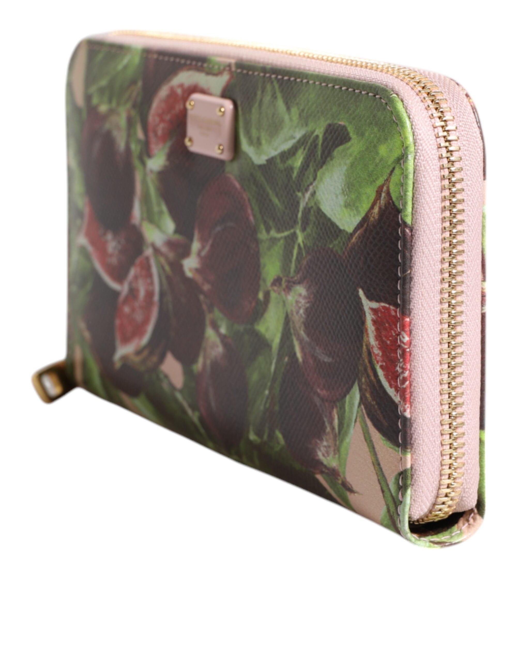 Dolce & Gabbana Dolce & Gabbana Multicolor Fig Fruit Dauphine Leather Zip Around Continental Women's Wallet