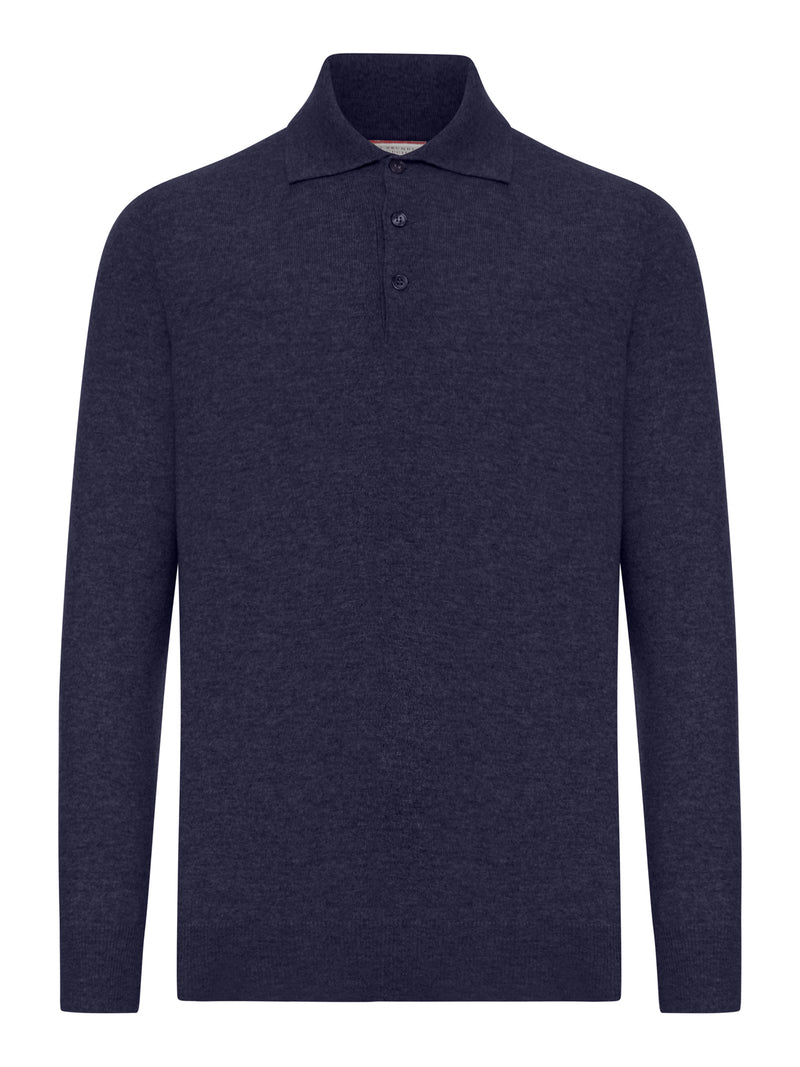 Brunello Cucinelli Men Cashmere Polo Style Sweater