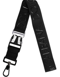 Dolce & Gabbana Dolce & Gabbana Black Stretch Polyester Rubberised DG Logo Men's Keychain