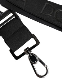 Dolce & Gabbana Dolce & Gabbana Black Stretch Polyester Rubberised DG Logo Men's Keychain