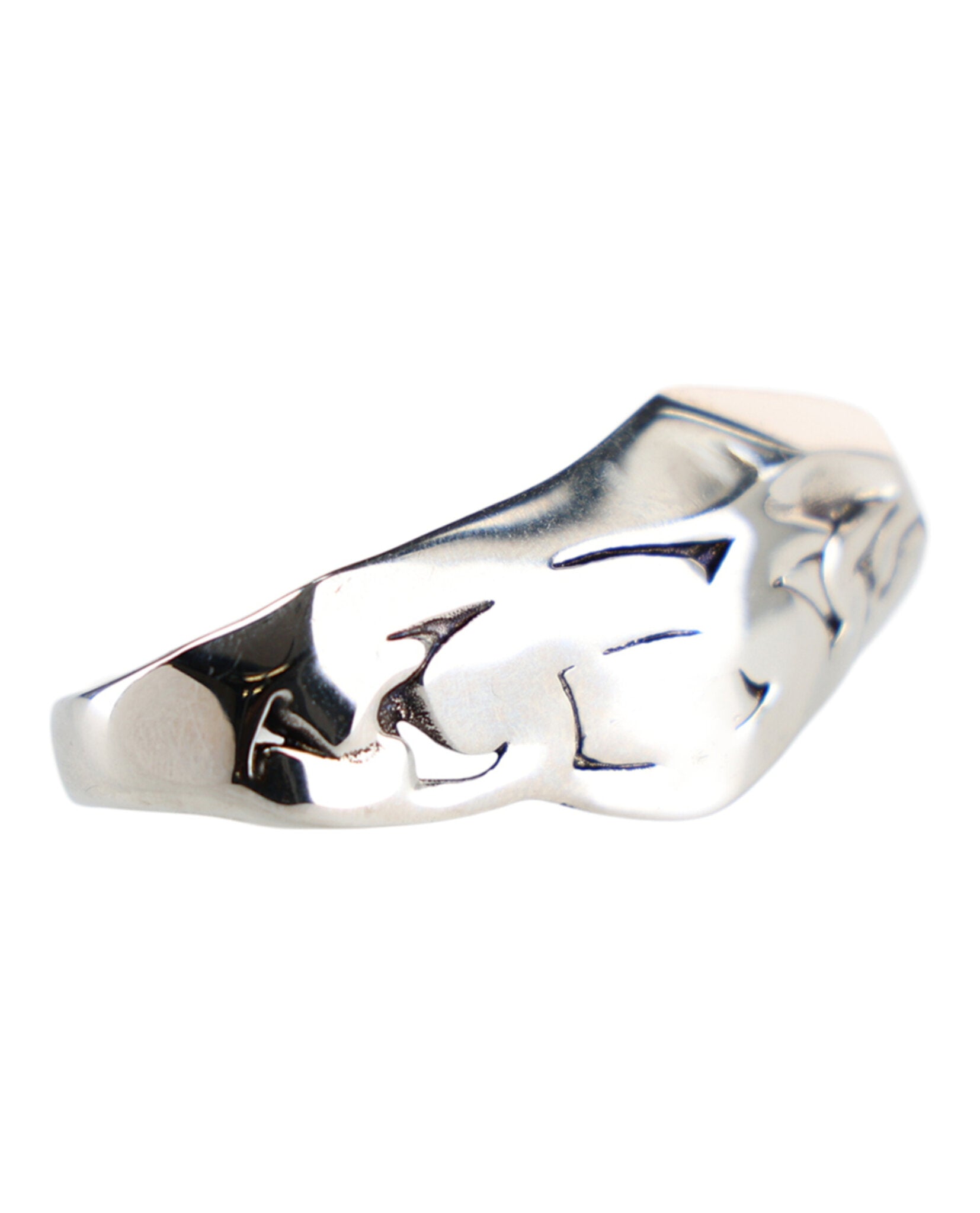 Alexander McQueen Mens Crushed Double Ring