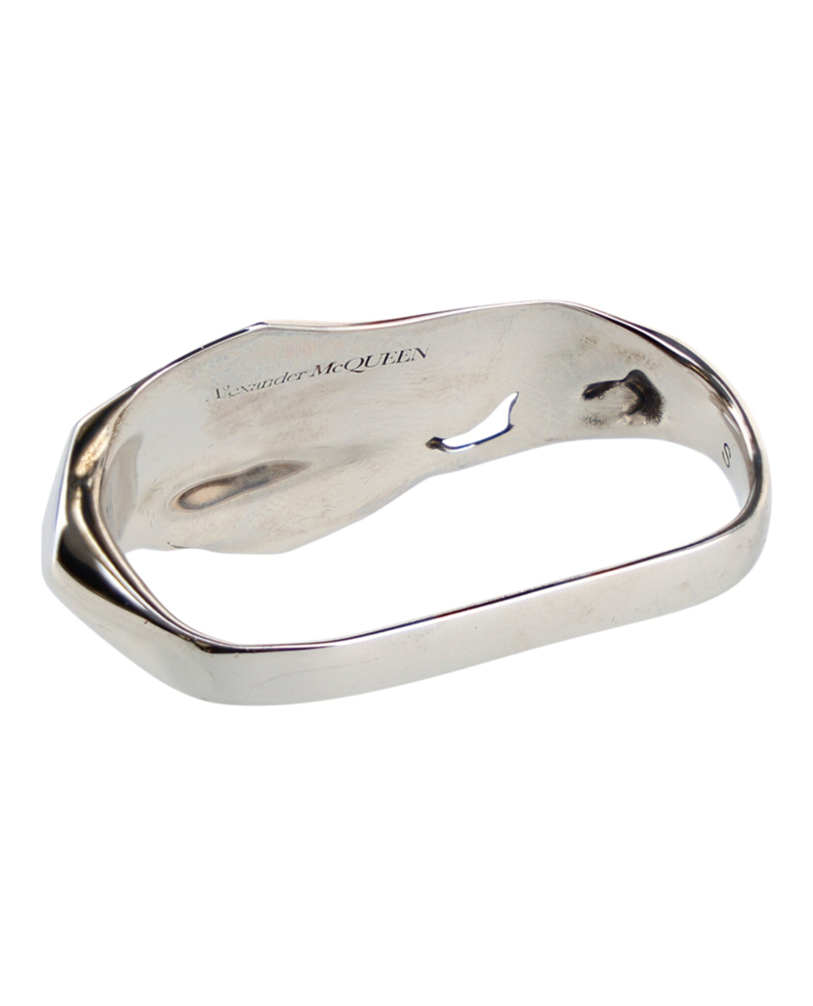 Alexander McQueen Mens Crushed Double Ring