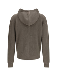 RICK OWENS Rick Owens Men Ribbed Virgin Wool Knit Hoodie