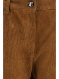 MAGDA BUTRYM Magda Butrym Women Straight-Leg Corduroy-Effect Leather Pants