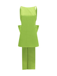 Self-Portrait Women Satin Dress With Back Bow