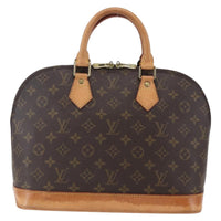 Louis Vuitton Alma Handbag Monogram Canvas Brown Canvas Handbag (Authentic Pre-Loved)