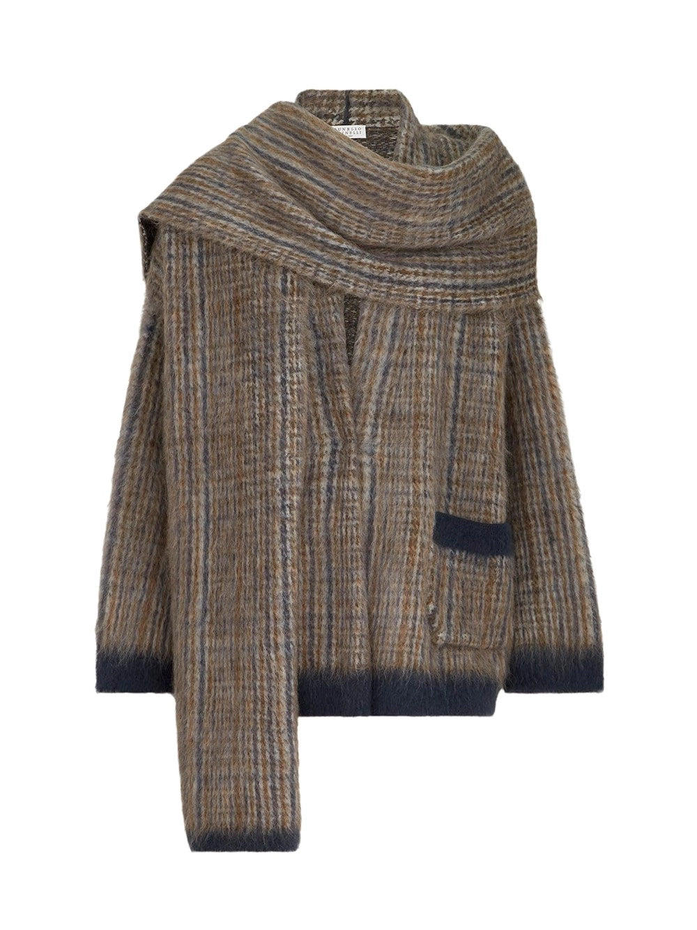 Brunello cucinelli Brunello Cucinelli Women Prince Of Wales Double Knit Outerwear