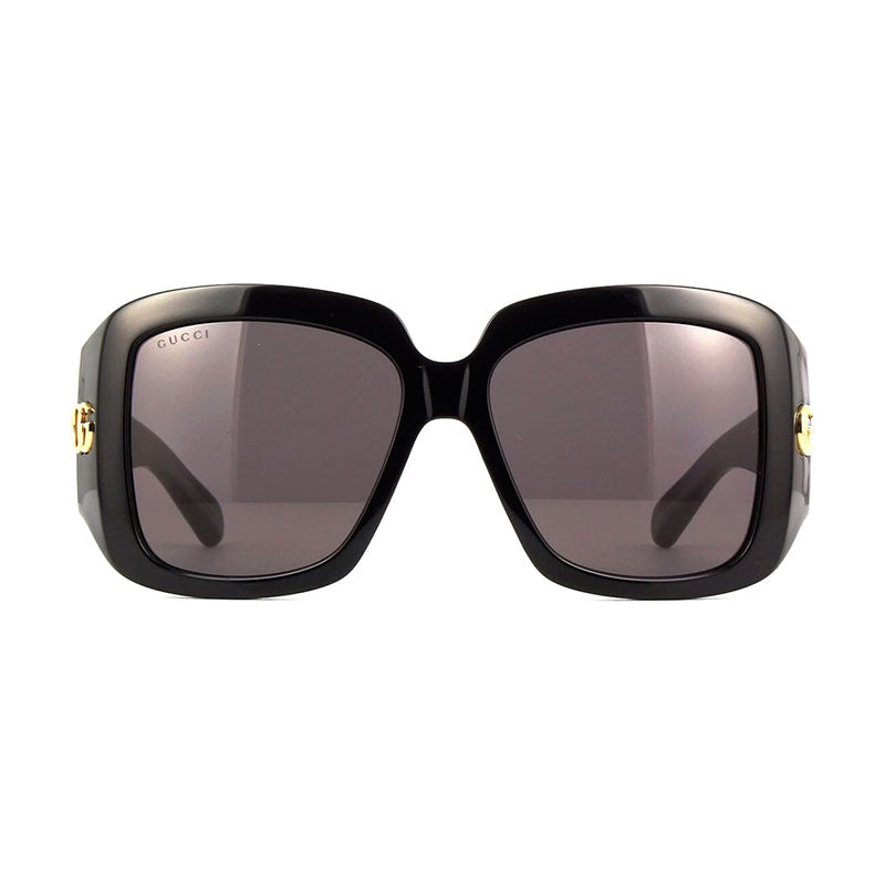 Gucci Sunglasses Square Full Rim, Black Frame and Grey Lens GG1402SA001