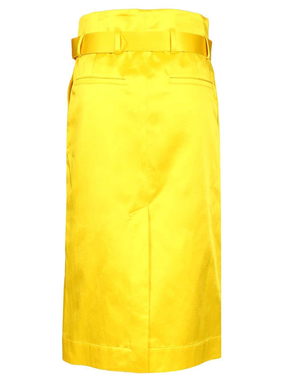 Dries Van Noten Women Seachy Cotton Satin Skirt