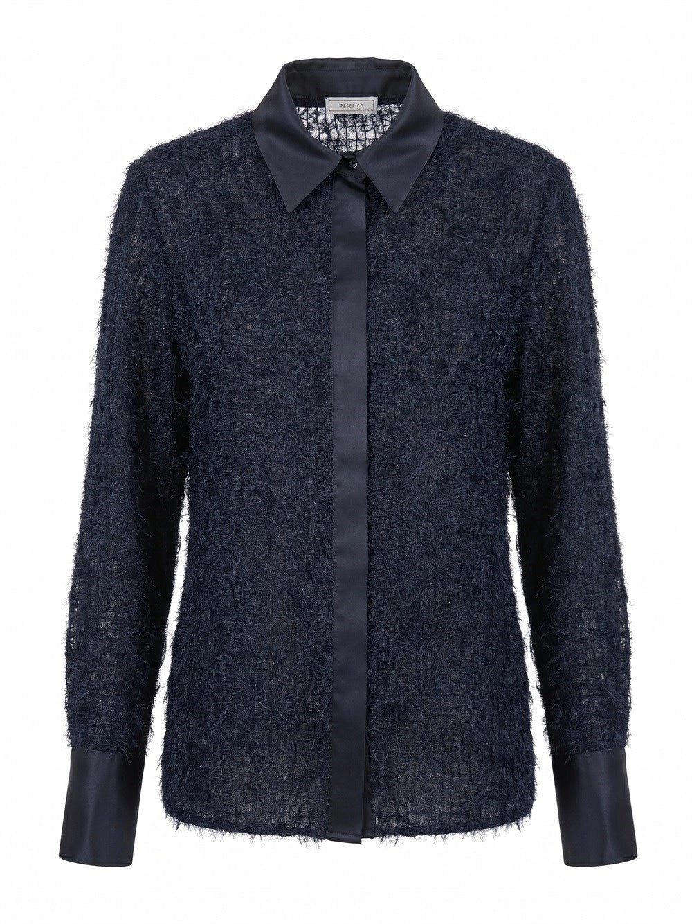 Peserico Women Tulle Shirt With Satin Collar