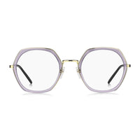 Marc Jacobs Eyeglasses Geometric Full Rim, Lilac/Gold Frame and Clear Demo Lenses Lens MARC7000BIA00