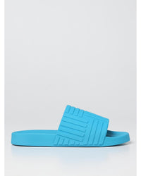 Bottega Veneta Pool Slides Rubber Casual Slides Men Turquoise Sandals 6 Turquoise