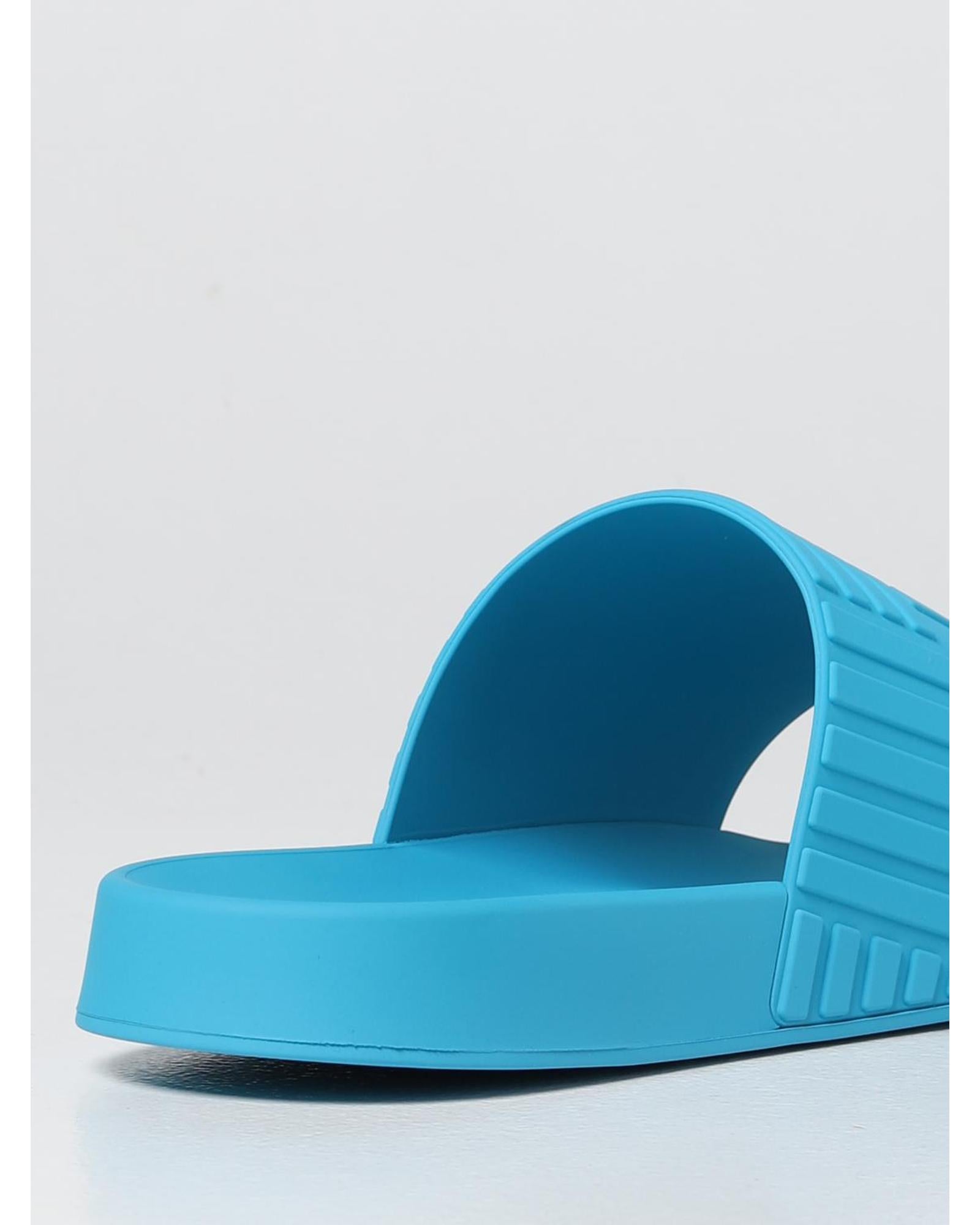 Bottega Veneta Pool Slides Rubber Casual Slides Men Turquoise Sandals
