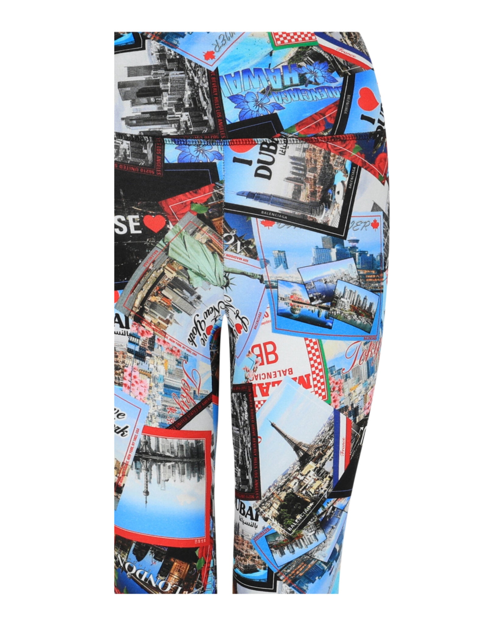 Balenciaga Womens Allover Cities High-Rise Leggings