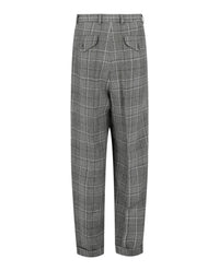 Gucci Mens Tapered-Leg Plaid Trousers