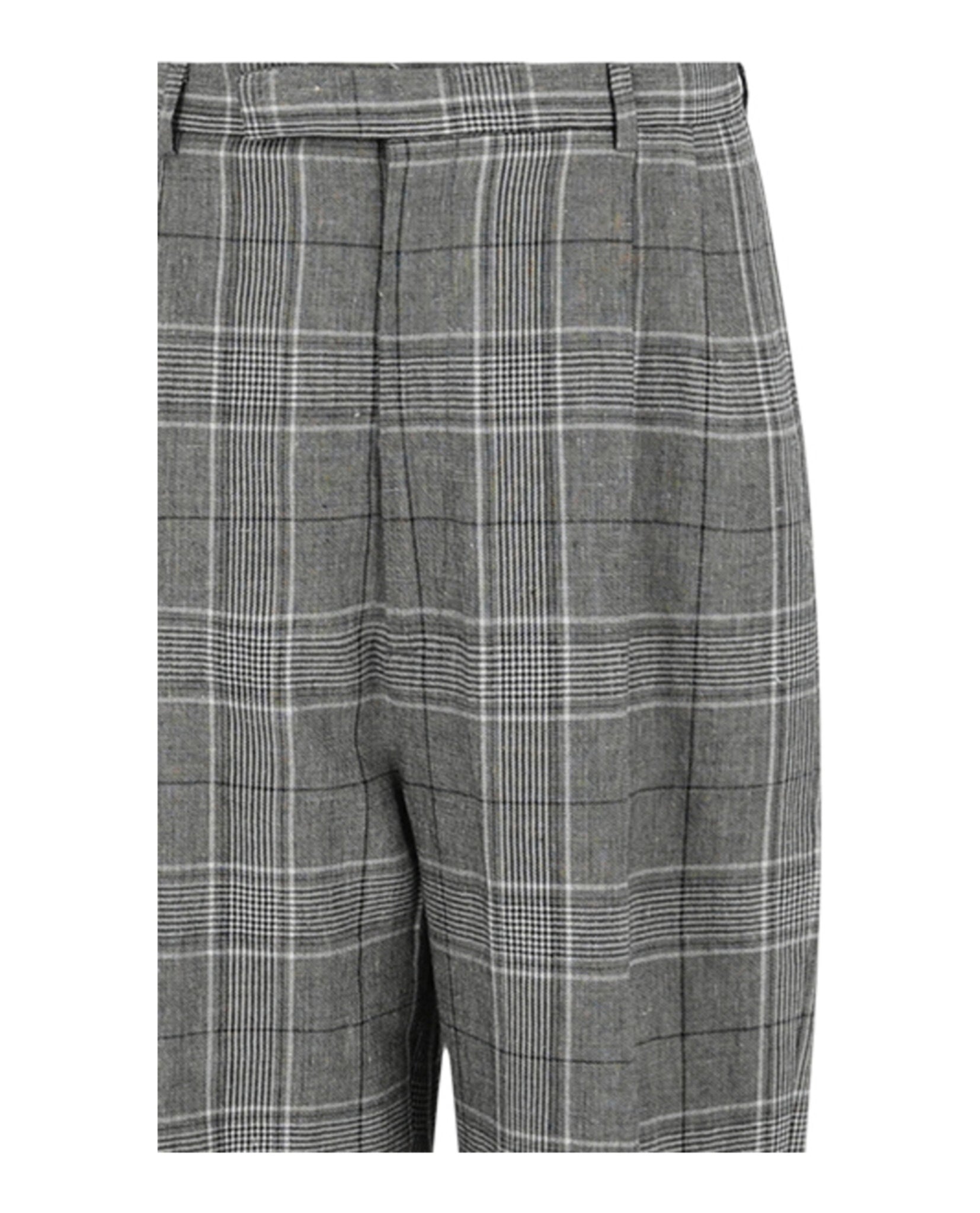 Gucci Mens Tapered-Leg Plaid Trousers