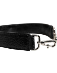 Dolce & Gabbana Dolce & Gabbana Black Alligator Leather Bag Shoulder Women's Strap