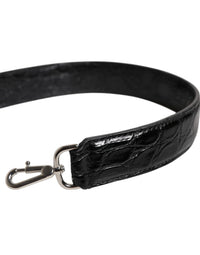 Dolce & Gabbana Dolce & Gabbana Black Alligator Leather Bag Shoulder Women's Strap