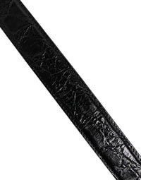 Dolce & Gabbana Dolce & Gabbana Black Alligator Leather Bag Shoulder Women's Strap