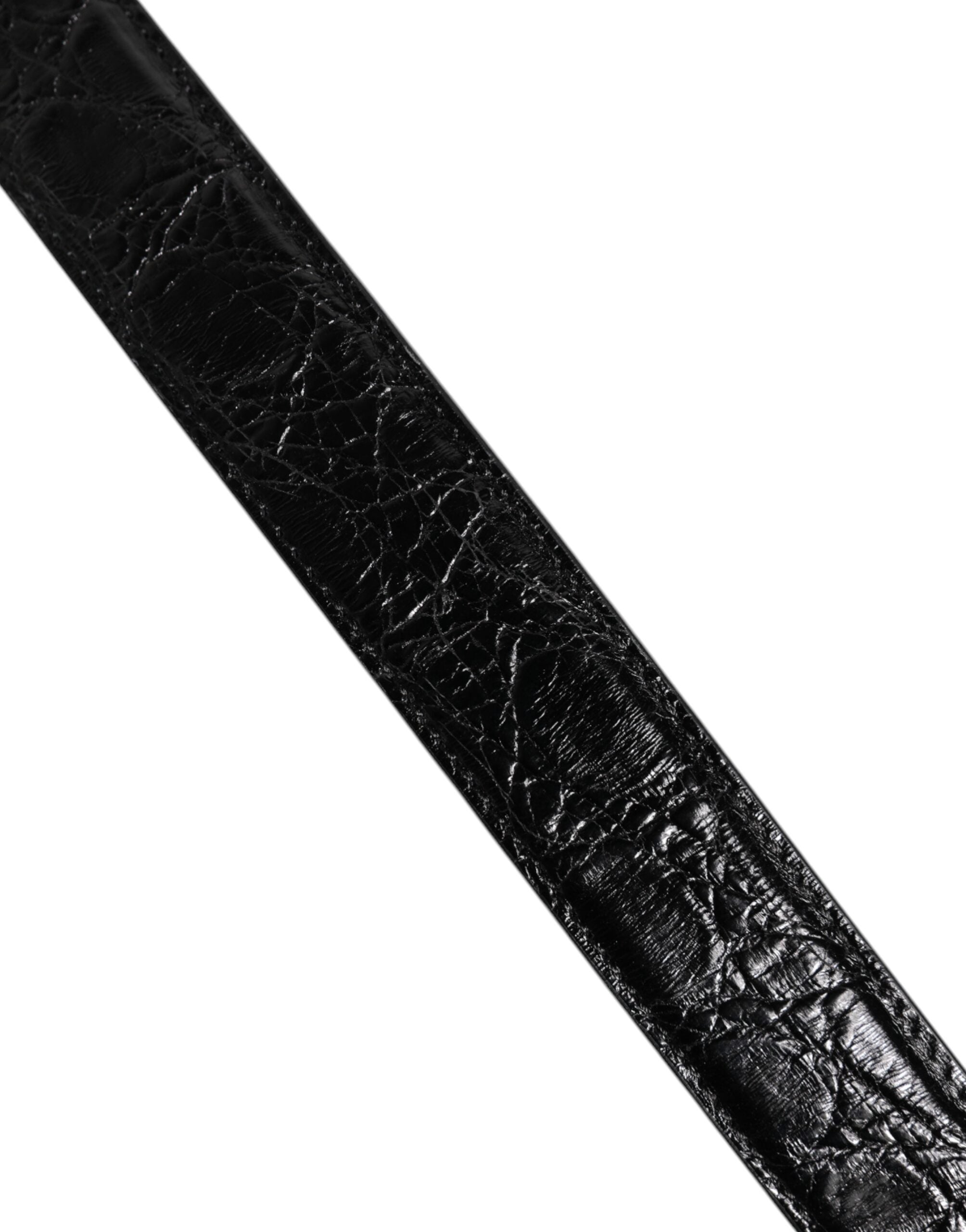 Dolce & Gabbana Dolce & Gabbana Black Alligator Leather Bag Shoulder Women's Strap