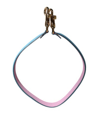Dolce & Gabbana Dolce & Gabbana Pink Blue Leather Handle Bag Shoulder Women's Strap
