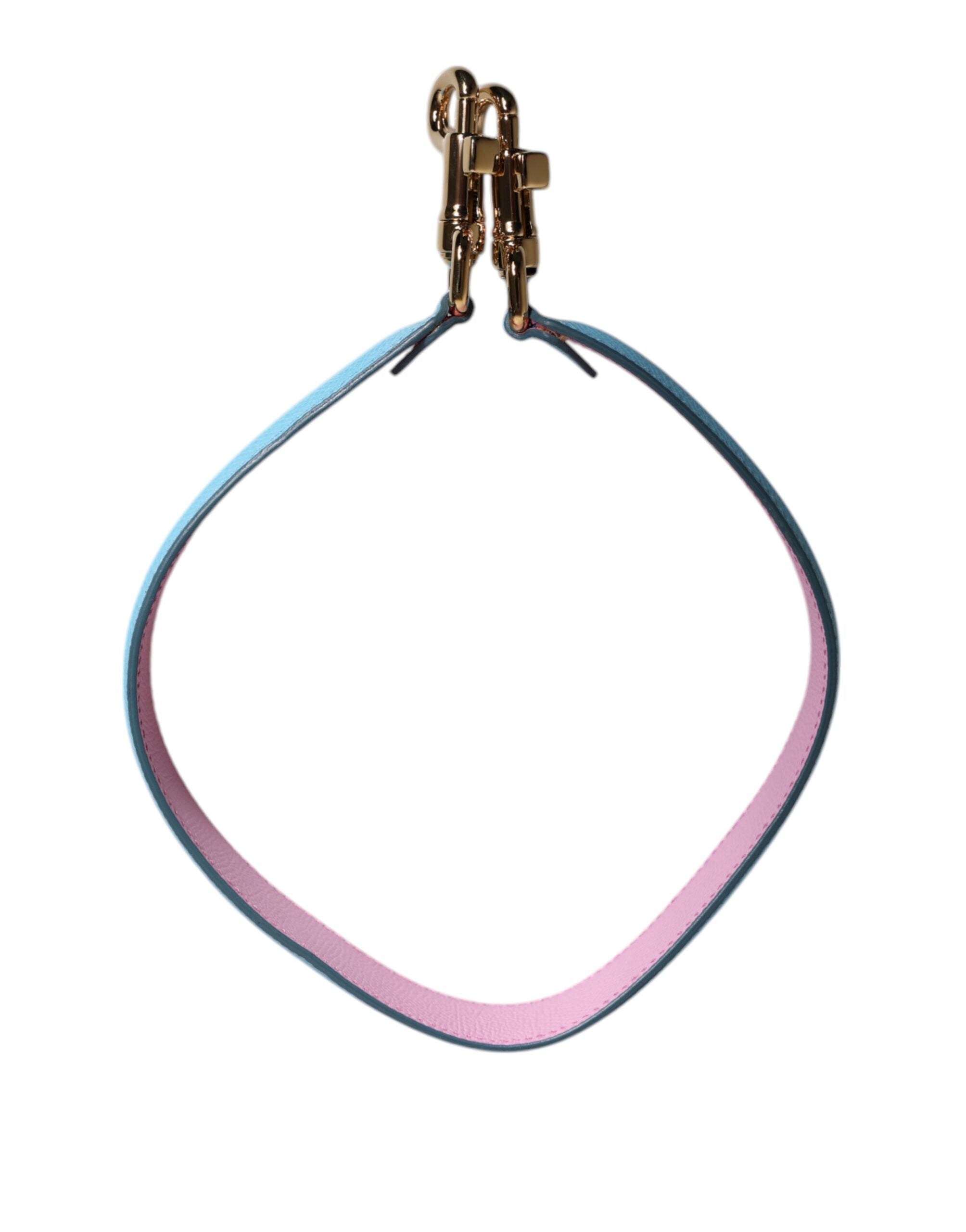 Dolce & Gabbana Dolce & Gabbana Pink Blue Leather Handle Bag Shoulder Women's Strap