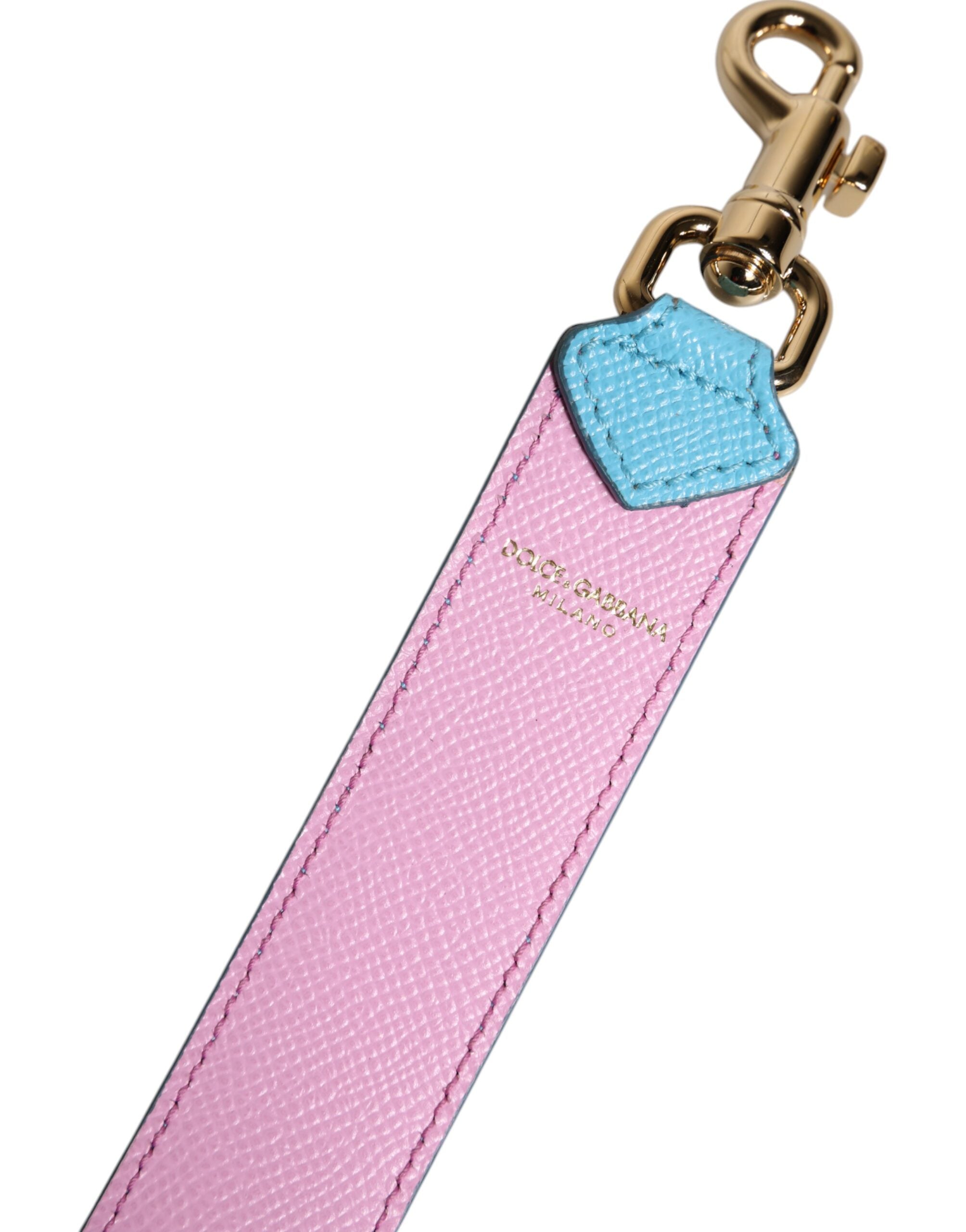 Dolce & Gabbana Dolce & Gabbana Pink Blue Leather Handle Bag Shoulder Women's Strap