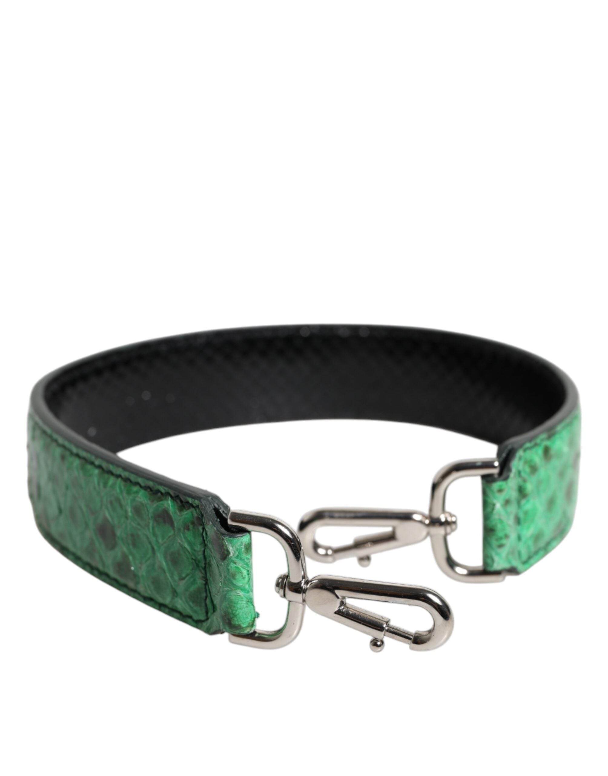 Dolce & Gabbana Dolce & Gabbana Black Green Exotic Leather Bag Shoulder Women's Strap