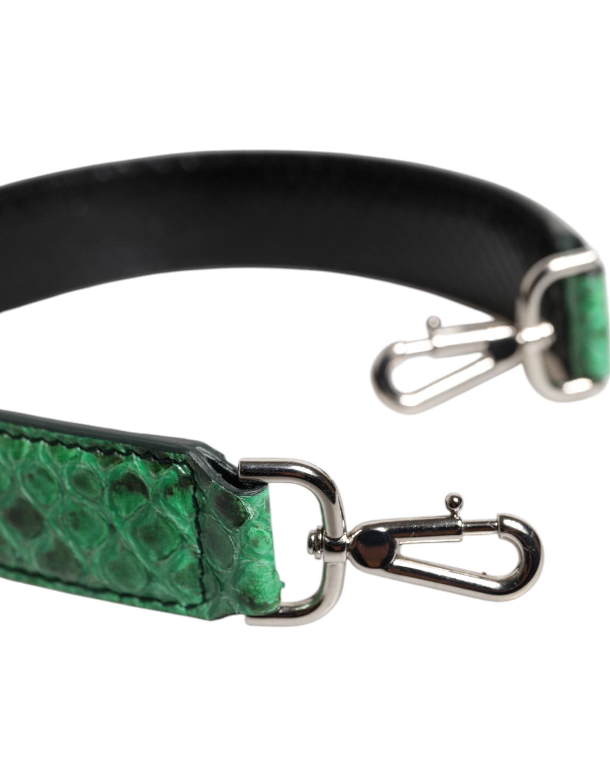 Dolce & Gabbana Dolce & Gabbana Black Green Exotic Leather Bag Shoulder Women's Strap