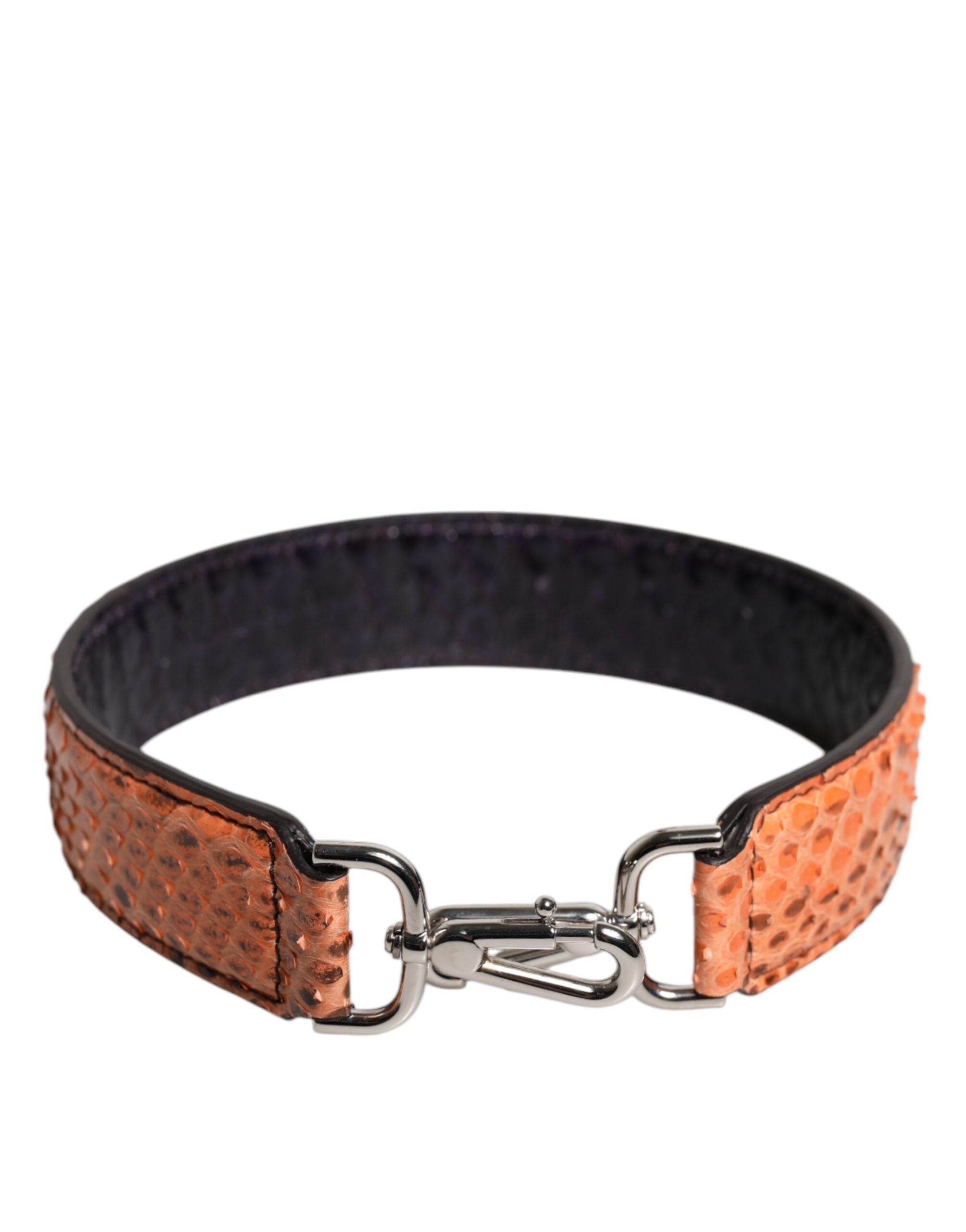 Dolce & Gabbana Dolce & Gabbana Black Beige Exotic Leather Bag Shoulder Women's Strap