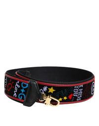 Dolce & Gabbana Dolce & Gabbana Black Cotton Printed Bag Shoulder Women's Strap