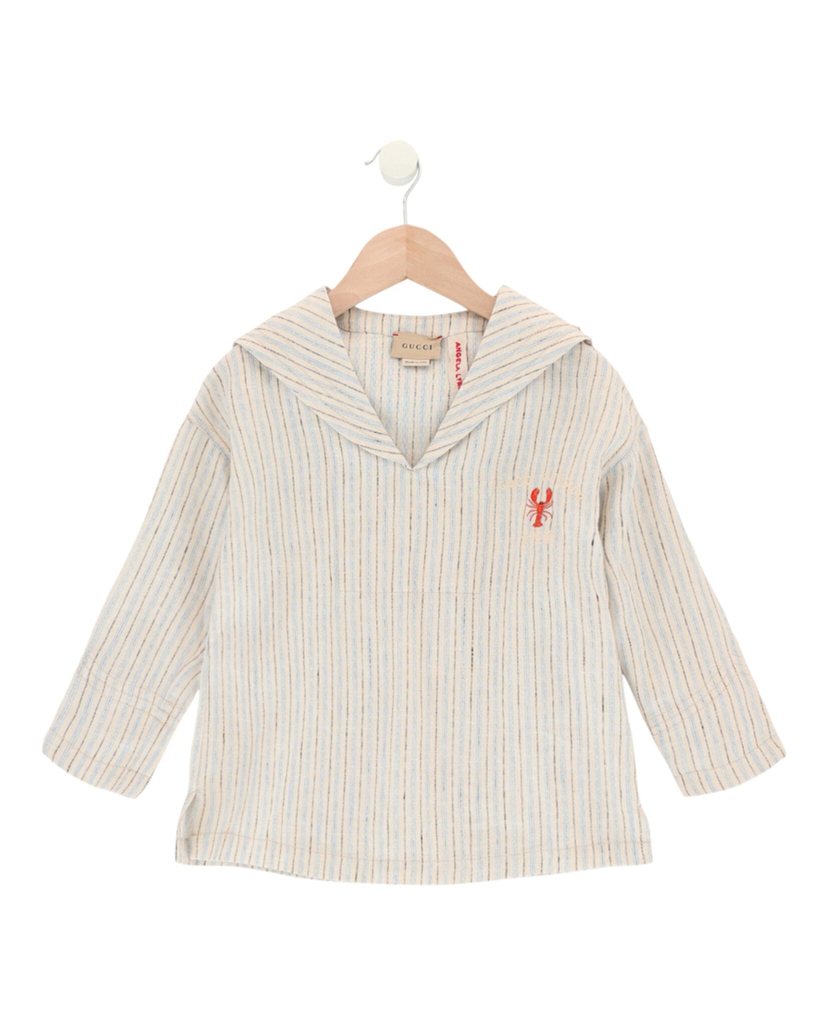 Gucci Boys Striped Linen Top