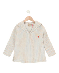 Gucci Boys Striped Linen Top