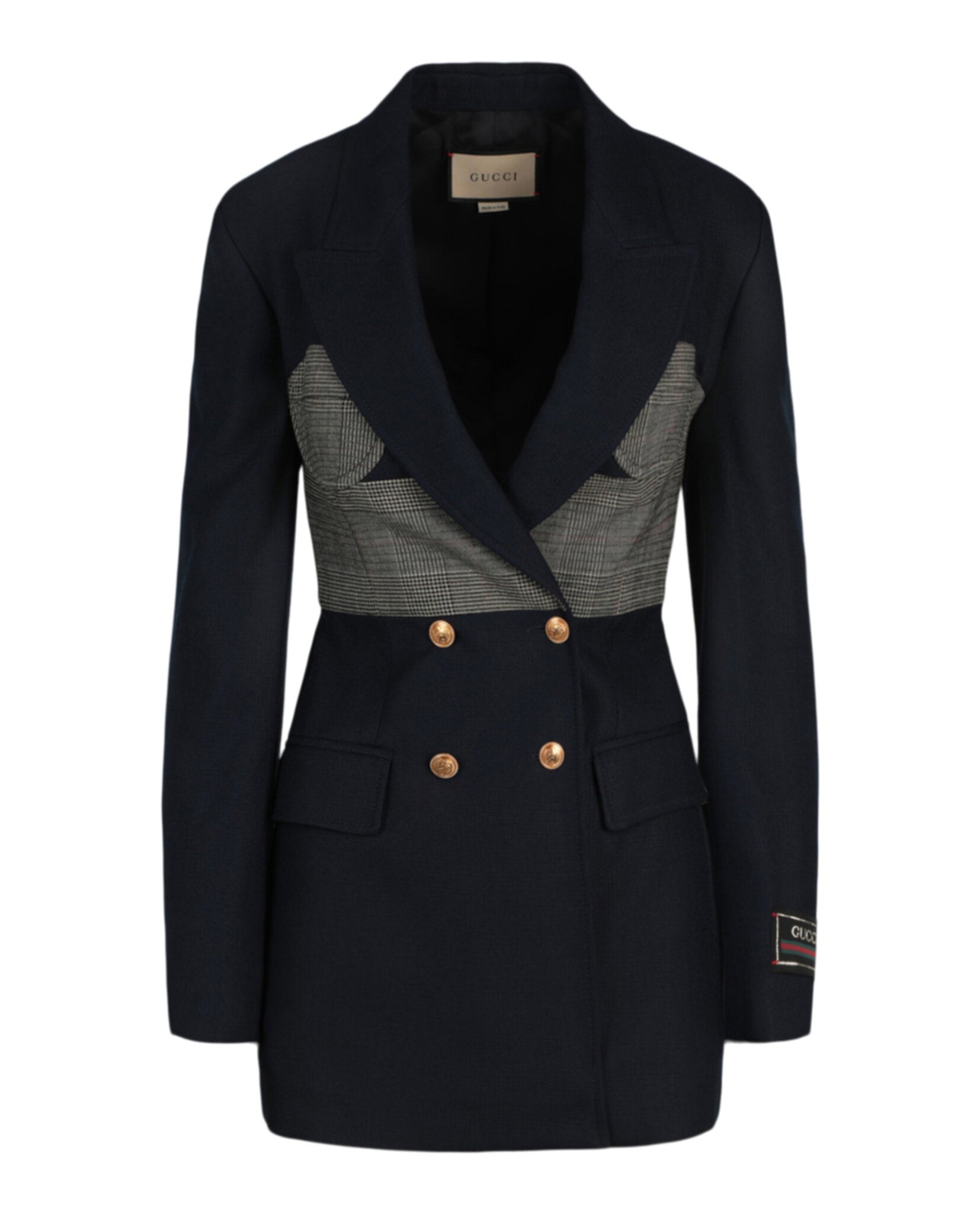Gucci Womens Double Breasted Corset Blazer