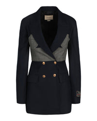 Gucci Womens Double Breasted Corset Blazer