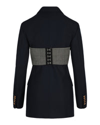 Gucci Womens Double Breasted Corset Blazer