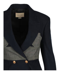 Gucci Womens Double Breasted Corset Blazer