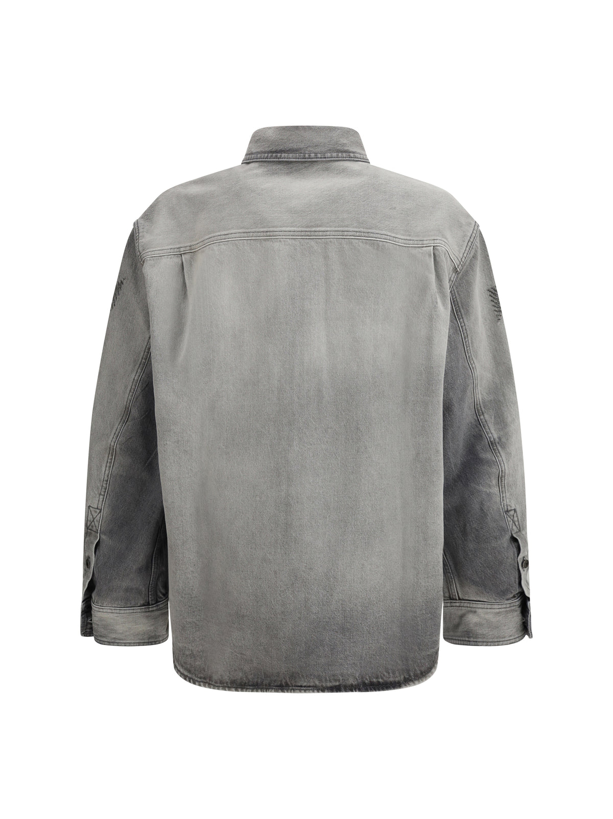 Off-White Men Diag Military Overshirt In Denim