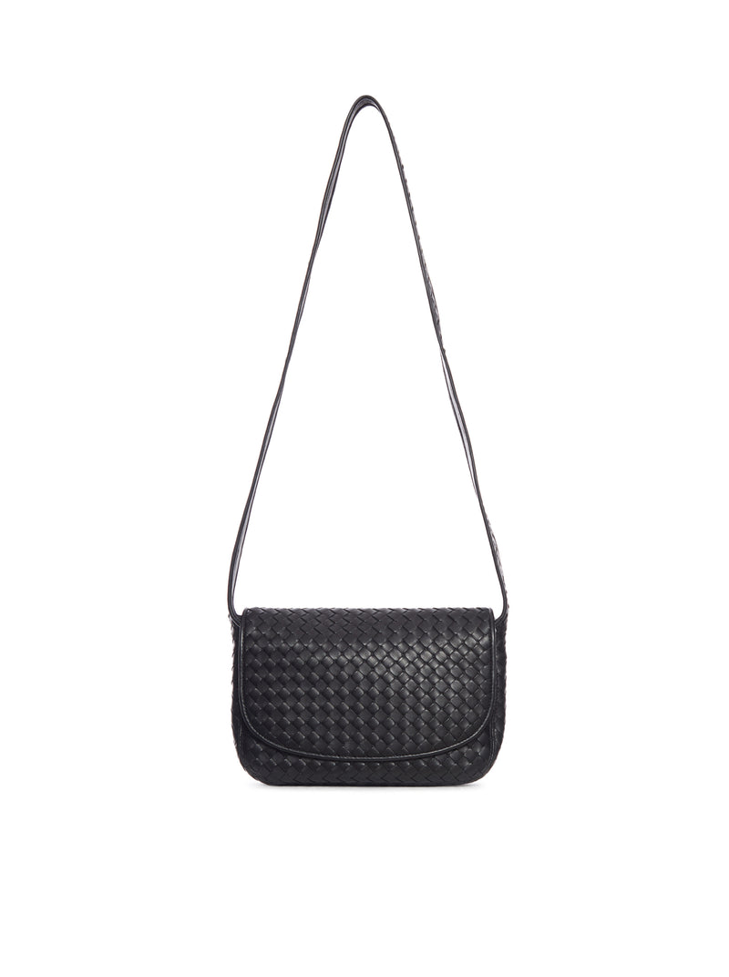 Bottega Veneta Men Woven Lambskin Messenger Bag