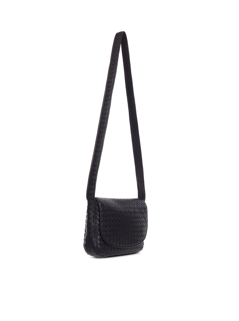 Bottega Veneta Men Woven Lambskin Messenger Bag