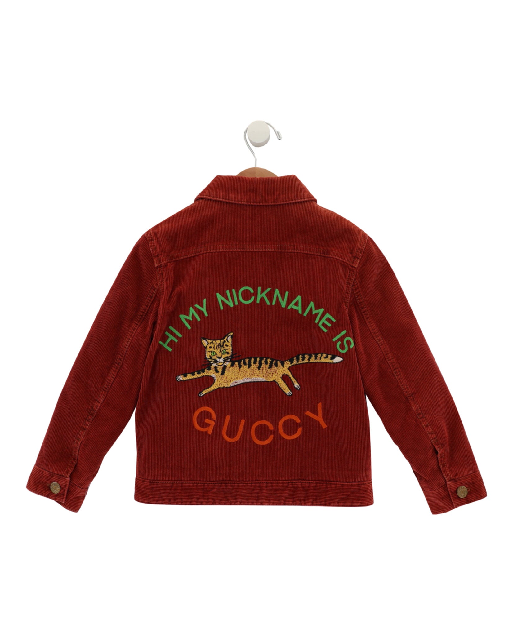 Gucci Boys Embroidered Corduroy Trucker Jacket