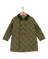 Gucci Boys GG Embroidered Logo Coat 3 - 6 M Green
